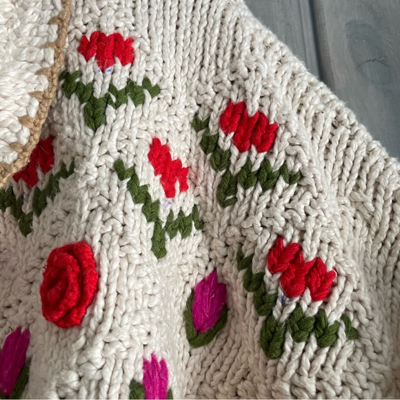 Free People Rosebud Cardi Size Medium NWT with defects $298 - Picture 9 of 16